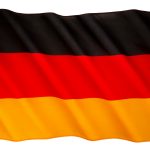 German Flag - Isolated on white for cut out